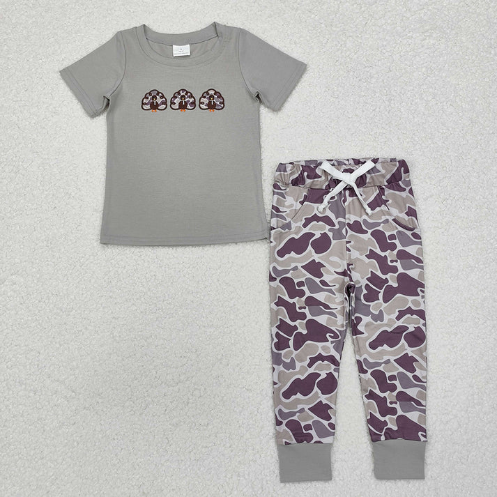 Brothers Baby Boys Thanksgiving Turkey Camouflage Clothes Sets