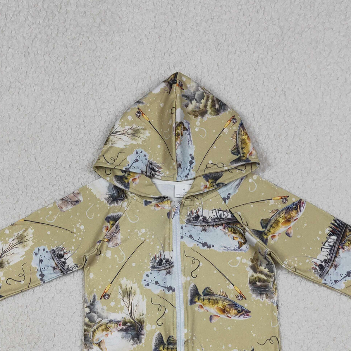 4.3 BT0346 RTS NO MOQ (In stock )Just a boy who loves to fish baby kids hooded jacket
