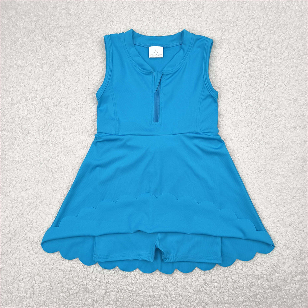 7.18 GSD2090 RTS NO MOQ Baby Girls Summer Yoga Dress baby girl clothes yoga sleeveless skirts dress