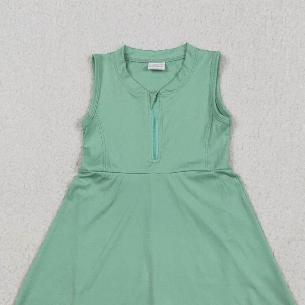 7.18 GSD2089 RTS NO MOQ Baby Girls Summer Yoga Dress baby girl clothes yoga sleeveless skirts dress
