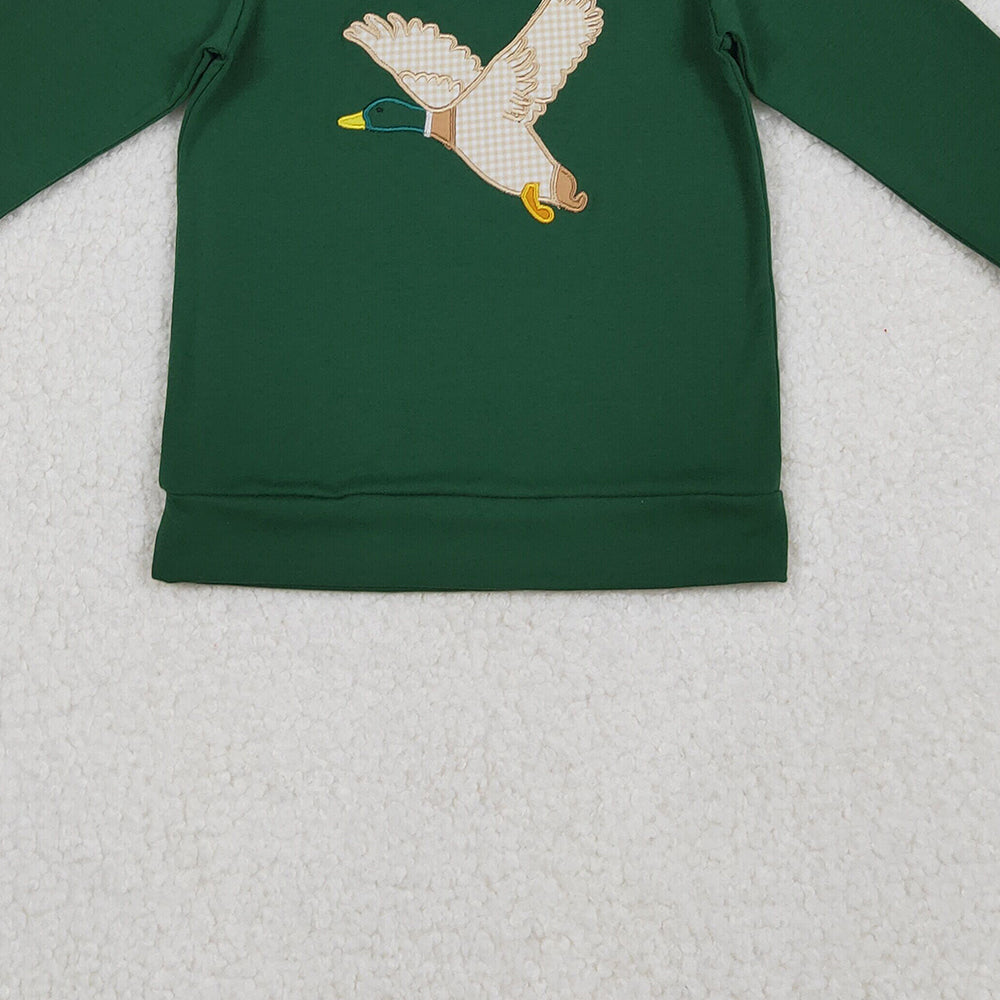 RTS NO MOQ (In stock)BT1334 Baby Boys Long Sleeve Tops Green Long Sleeves Tee Shirts Tops