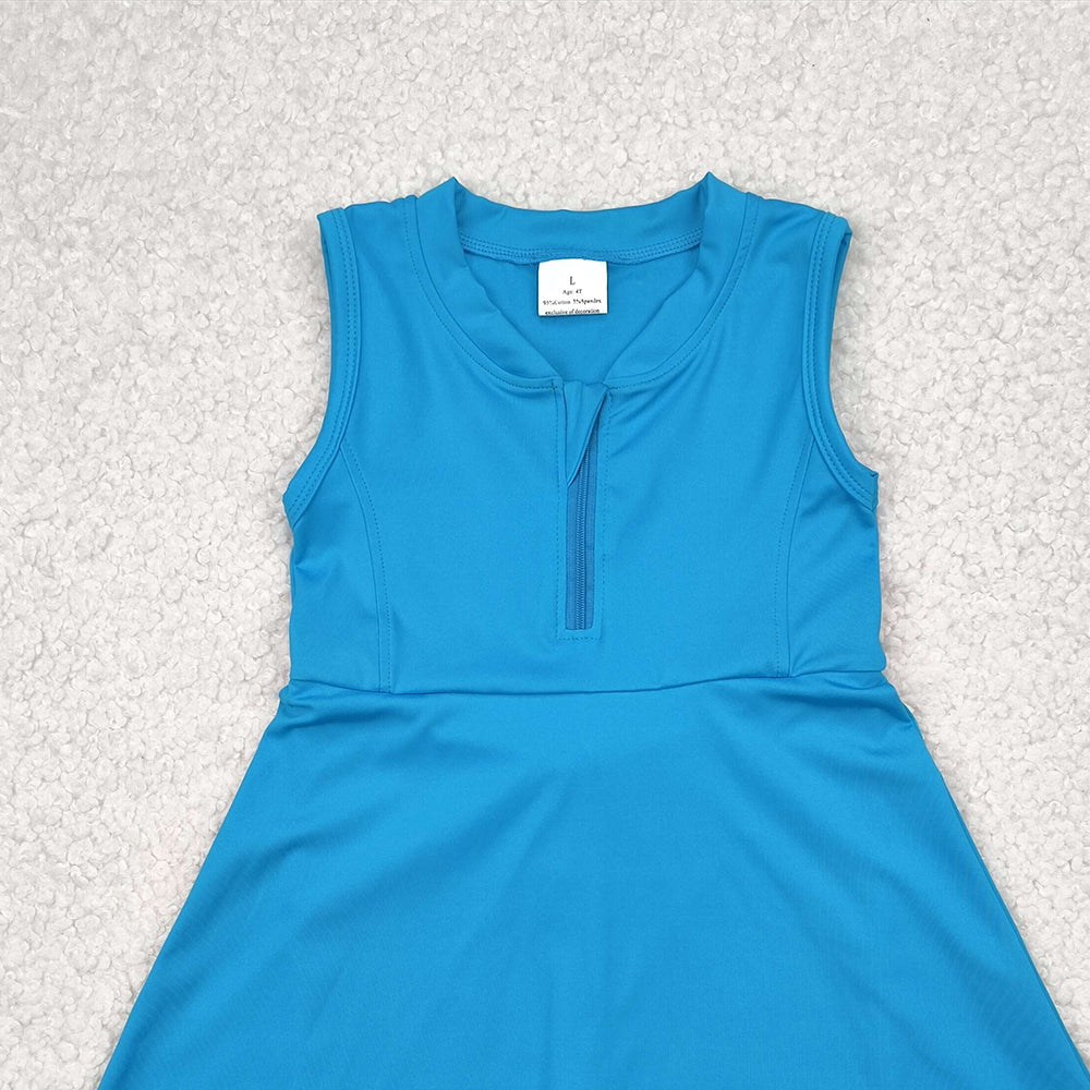 7.18 GSD2090 RTS NO MOQ Baby Girls Summer Yoga Dress baby girl clothes yoga sleeveless skirts dress
