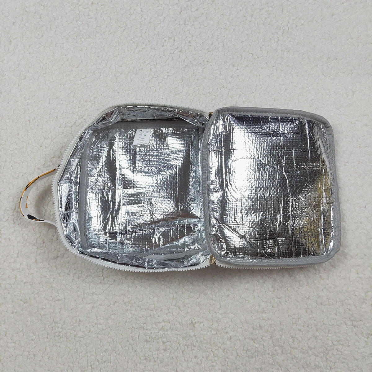 10.21 RTS NO MOQ (In stock)BA0362 Baby Bags Baby Kids Team Black Gold Cheer Fireworks Zipper School Lunch Boxes