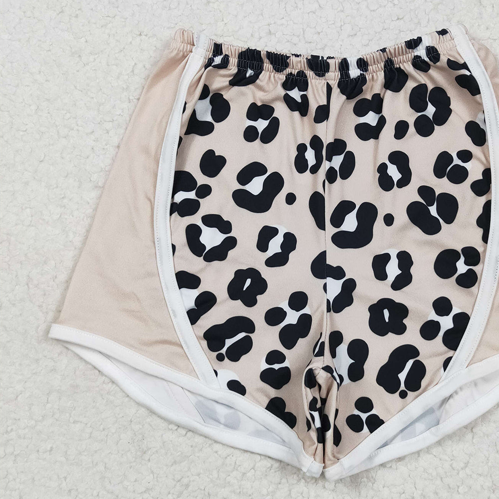 6.19 SS0526RTS NO MOQ Baby Girls Shorts Baby Girls Cow Print Leopard Shorts Bottoms