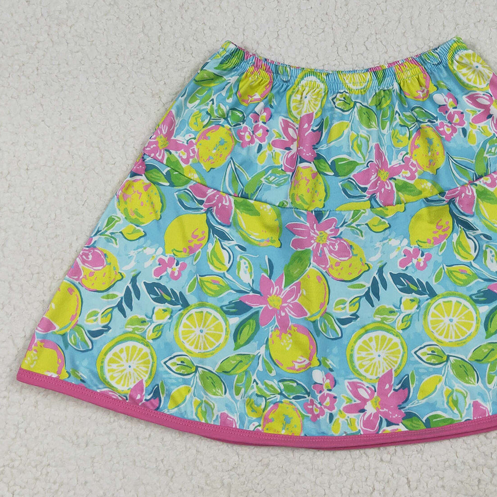 RTS NO MOQ (In stock)GLK0100 Baby Girls Skirt Baby Girls Lemon Summer Skirt Bottoms