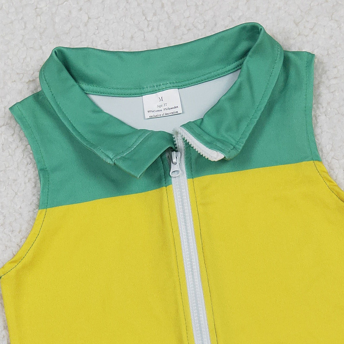 10.11 RTS NO MOQ (In stock)BT1157 Baby Boys Sleeveless Mardigras Patchwork Zip Tops Vests