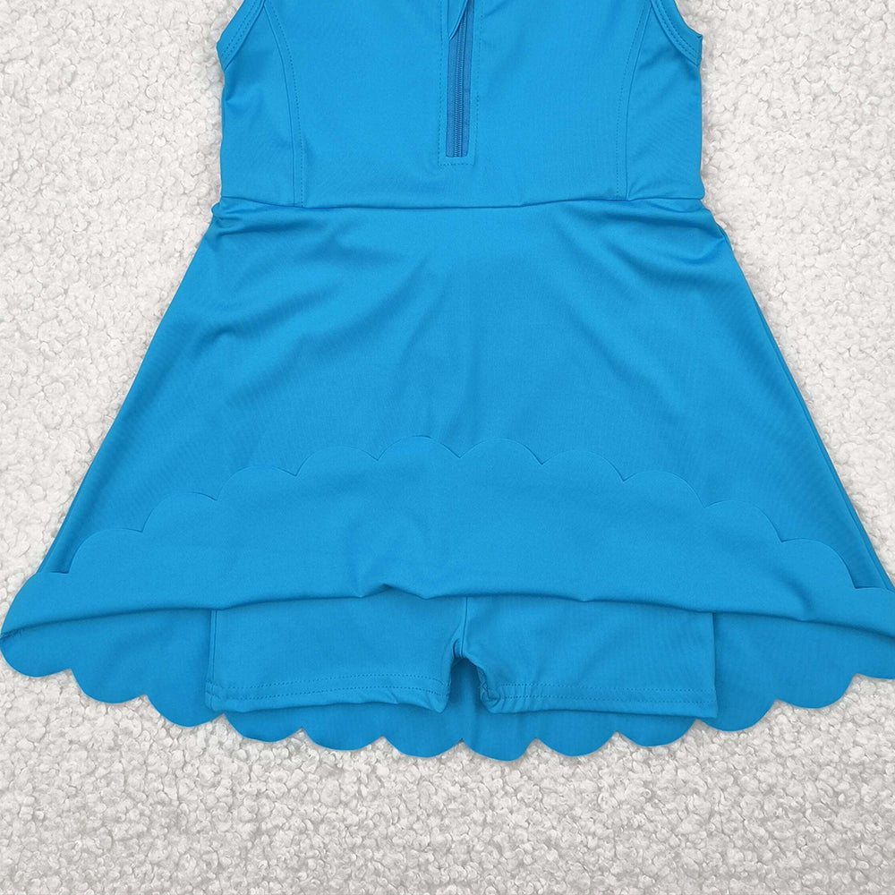7.18 GSD2090 RTS NO MOQ Baby Girls Summer Yoga Dress baby girl clothes yoga sleeveless skirts dress