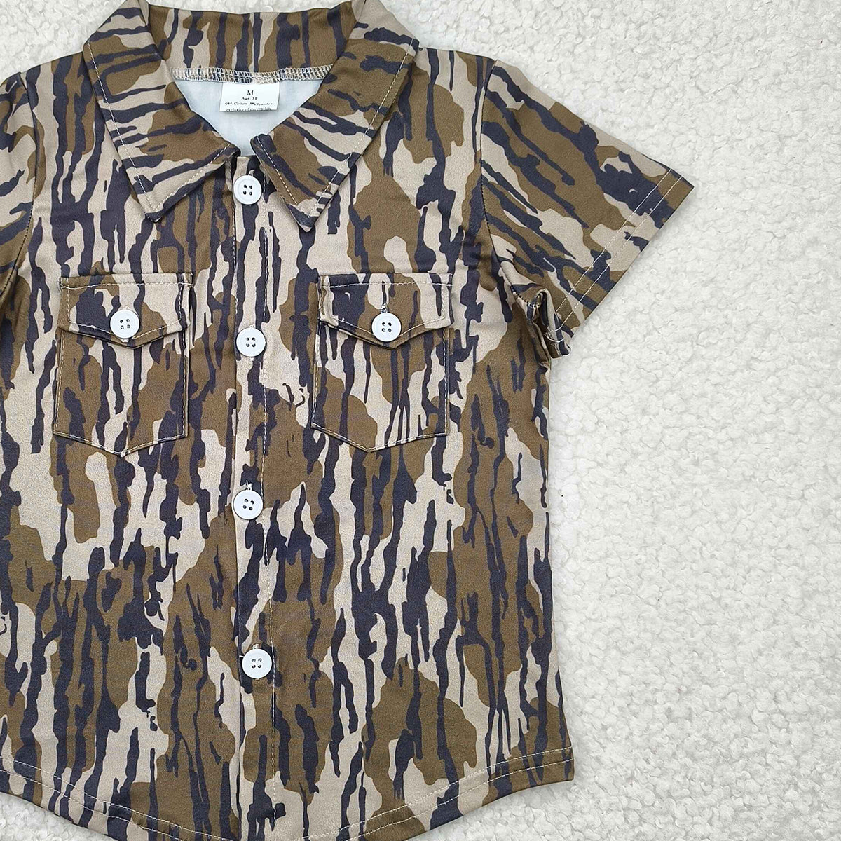 6.27 BT1201 RTS NO MOQ Baby Boys Summer Tops toddler boys clothes camouflage short Sleeve Top