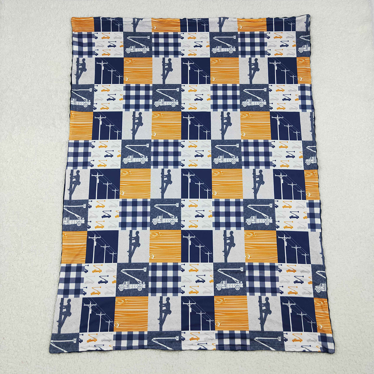 10.16 RTS NO MOQ (In stock)BL0075 Baby Kids Power Tower Minky Blankets