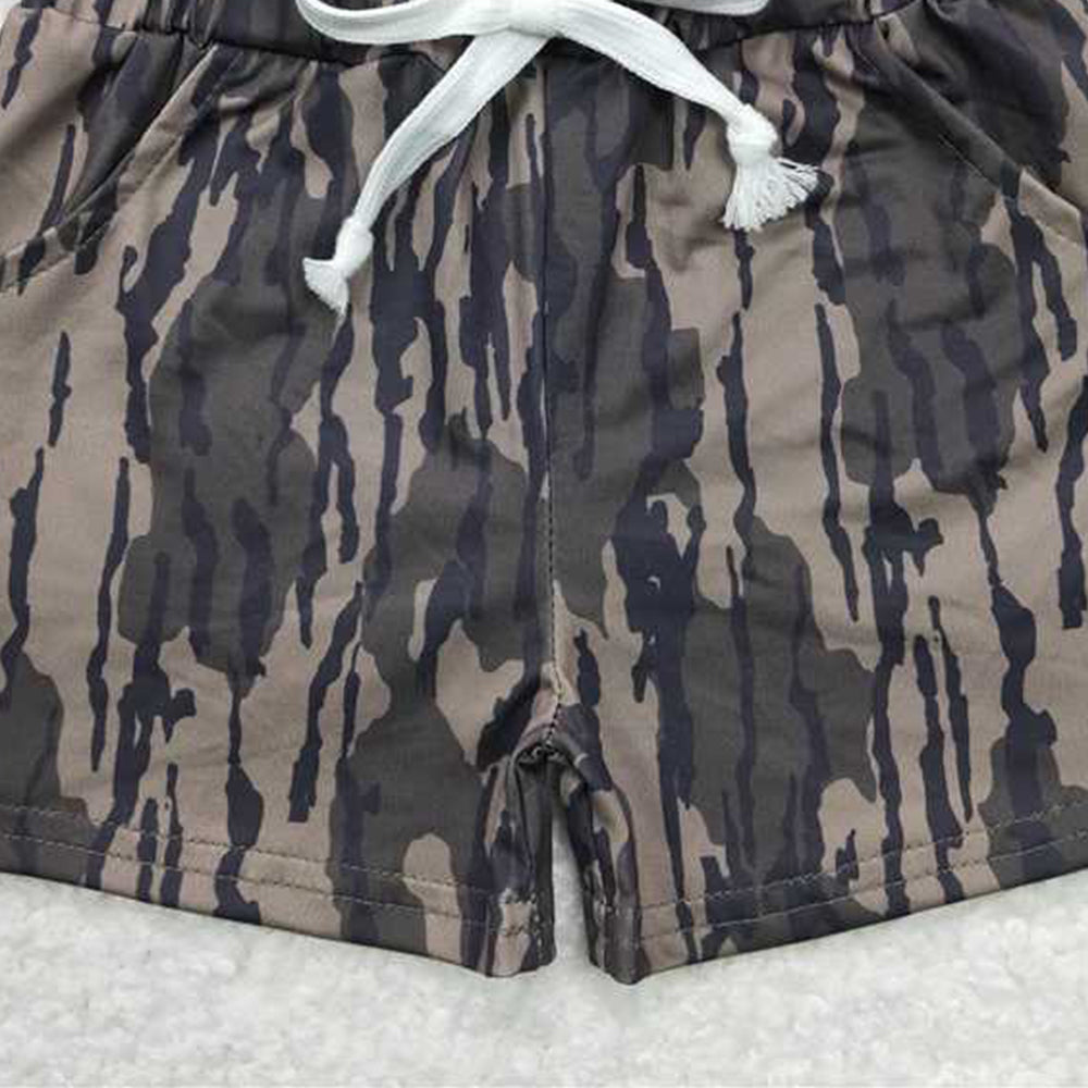 6.24 SS0201 RTS NO MOQ Baby Boys Summer Shorts Olive camo pockets baby boy summer shorts