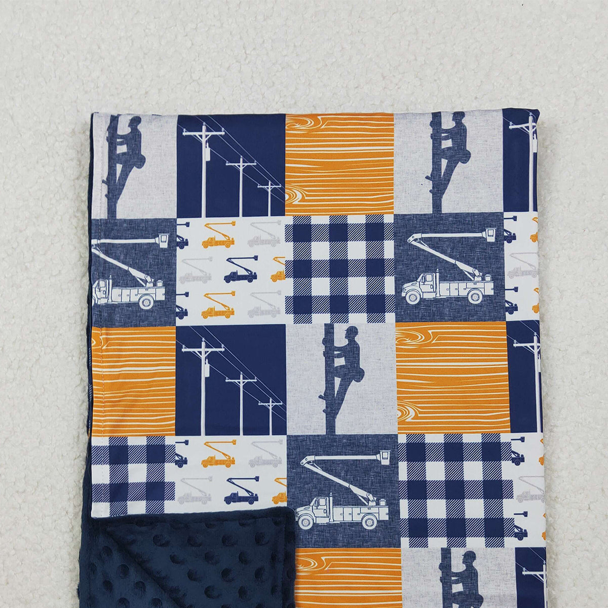 10.16 RTS NO MOQ (In stock)BL0075 Baby Kids Power Tower Minky Blankets