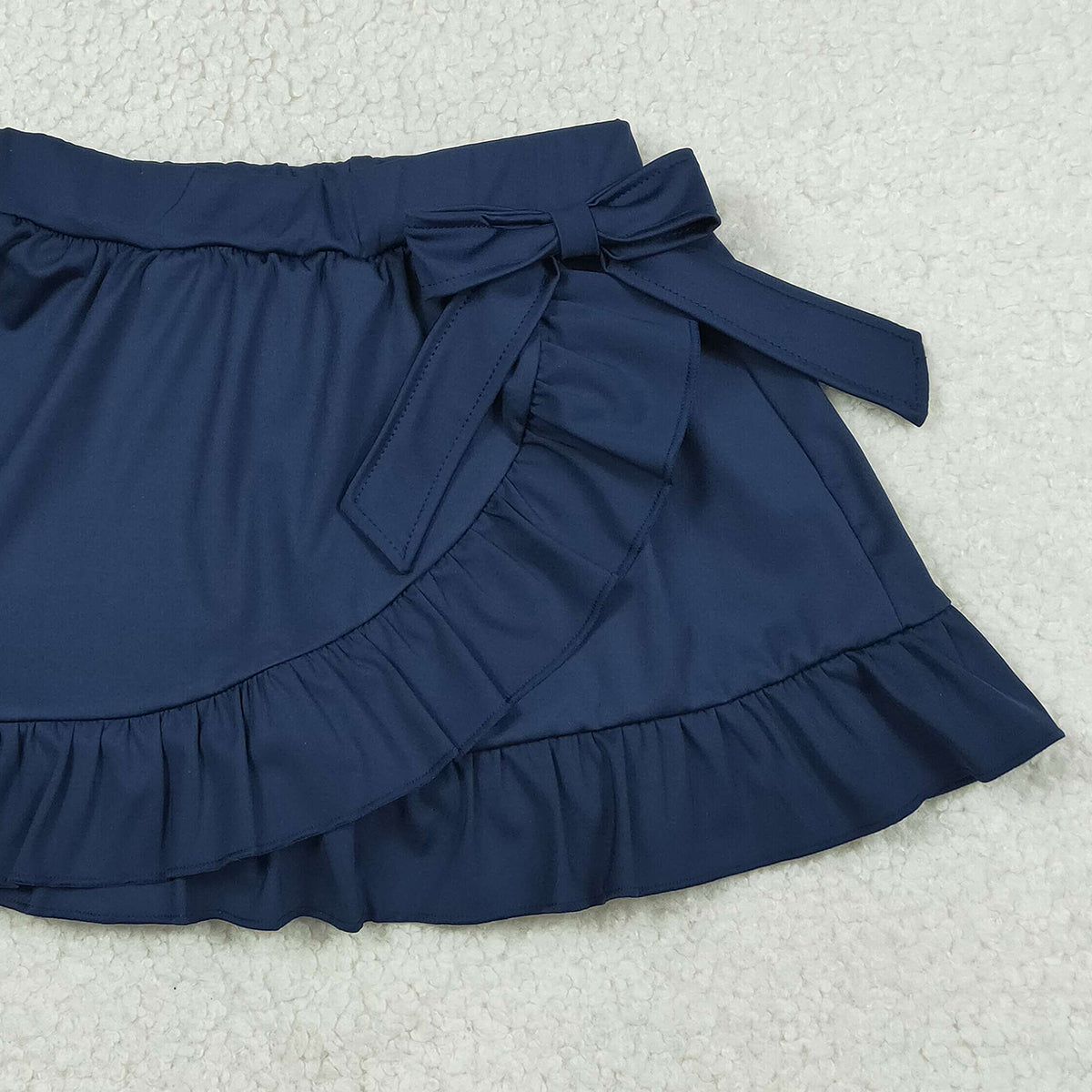 1.16 RTS NO MOQ (In stock)GLK0217 Baby Girls Summer Shorts Baby Girls Navy Yoga Active Ruffle Skirt Shorts Bottoms