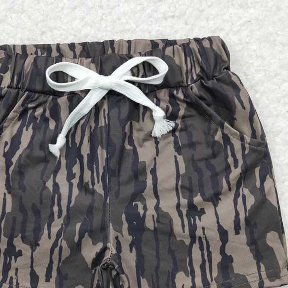 6.24 SS0201 RTS NO MOQ Baby Boys Summer Shorts Olive camo pockets baby boy summer shorts