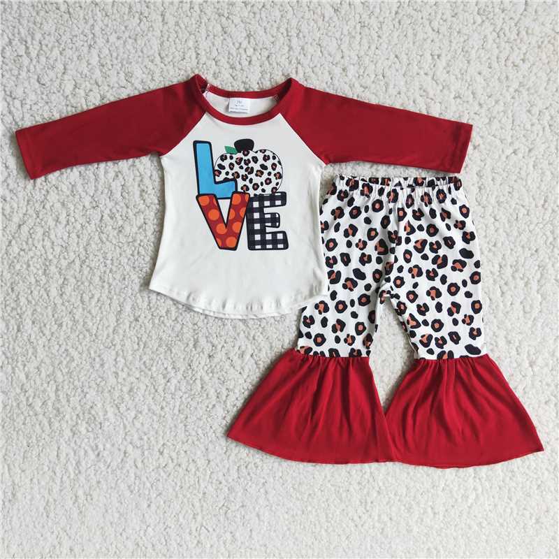 6 A4-29Girl Love Pumpkin Leopard Outfit