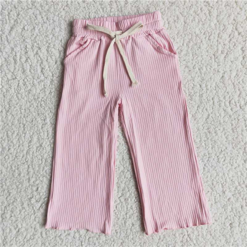 E14-13 Baby Girls pink color bell pants