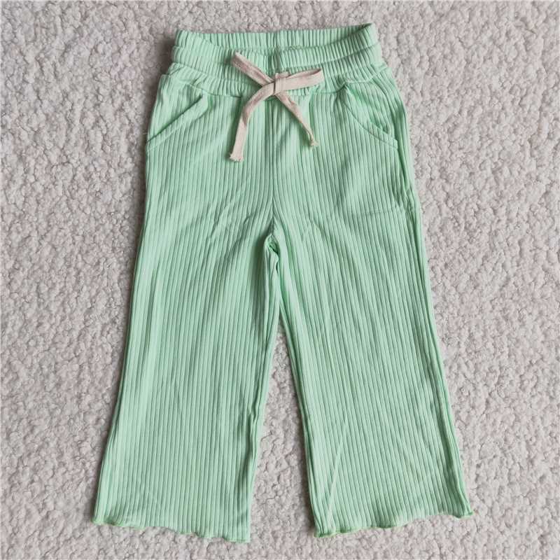 E14-4 Baby Girls green color bell pants