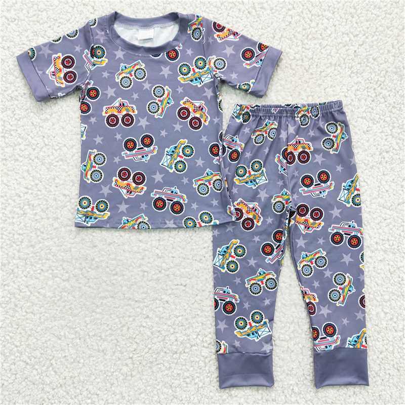BSPO0039 Baby Boys Truck pants pajamas clothing sets
