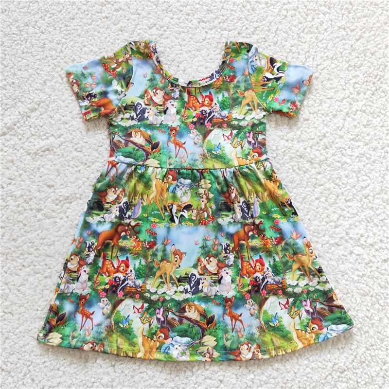 GSD0179 Girls Bambi short-sleeved dress