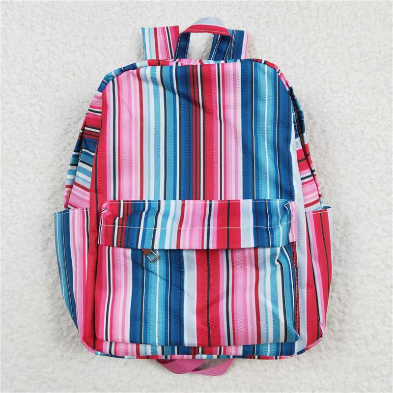 BA0046 Kids Children Western Serape Stripe Back Bags