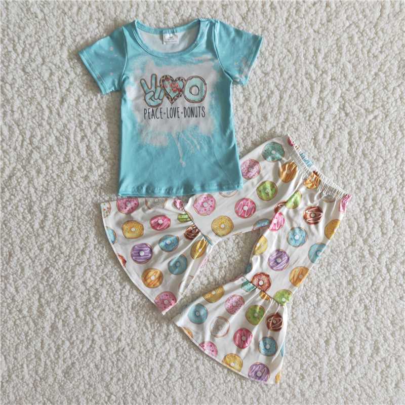 A14-4 Peace love donuts bell set