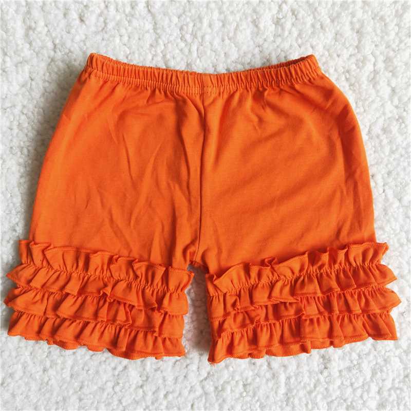 C16-5 Orange icing ruffle shorts