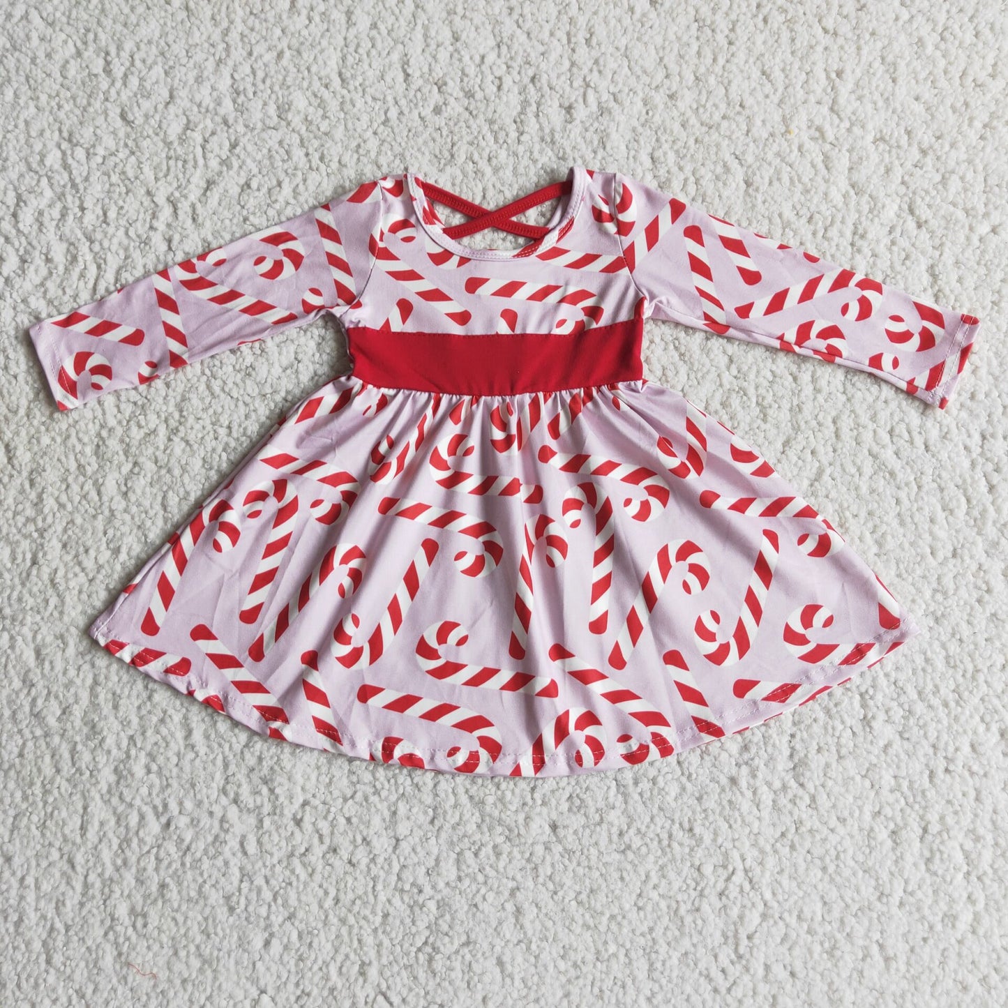 6 A12-18 Candy cane dress
