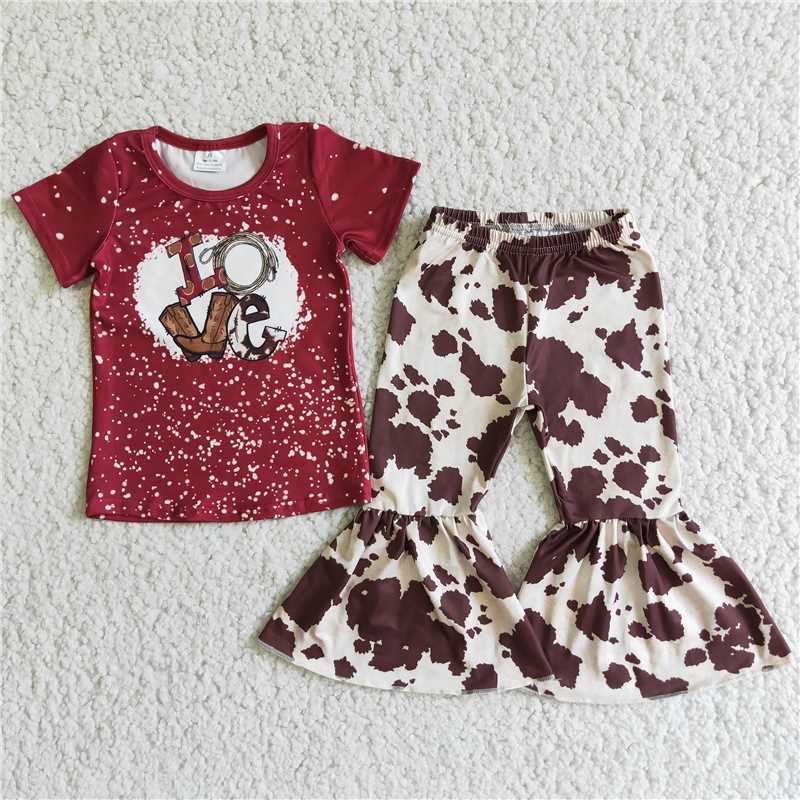 E2-3 Love cowhide print bell sets