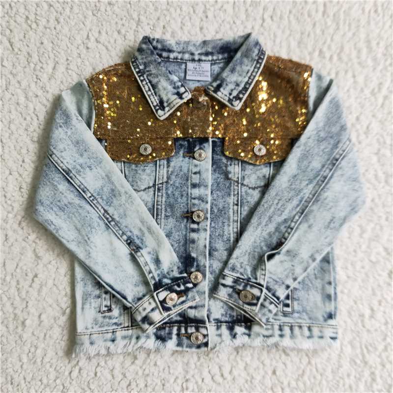 6 B12-10 High quality sequin girls denim jackets pre-order