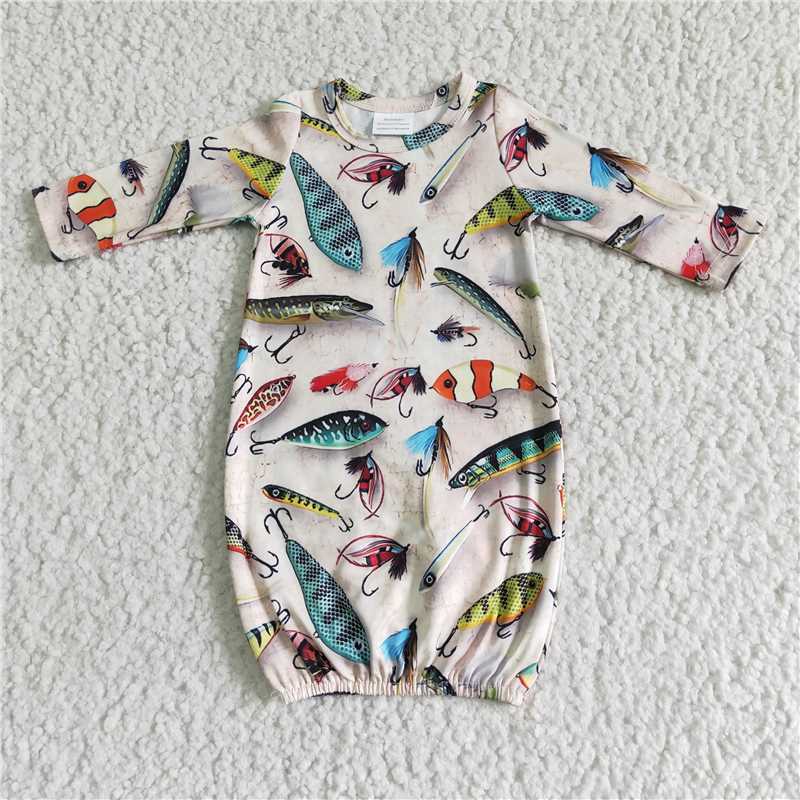 NB0004 Baby newborn fishing gown