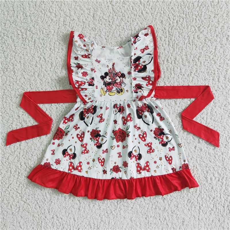 GSD0069 Cute ears belt girls boutique summer dress