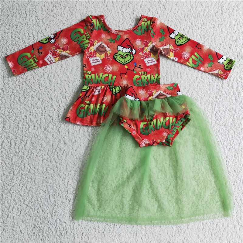 GLD0091 Baby Girls Christmas tutu bummie skirts sets