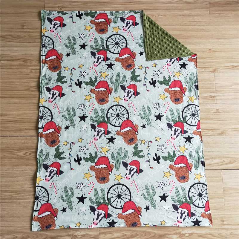 BL0030 Baby Kids Cow Christmas blankets