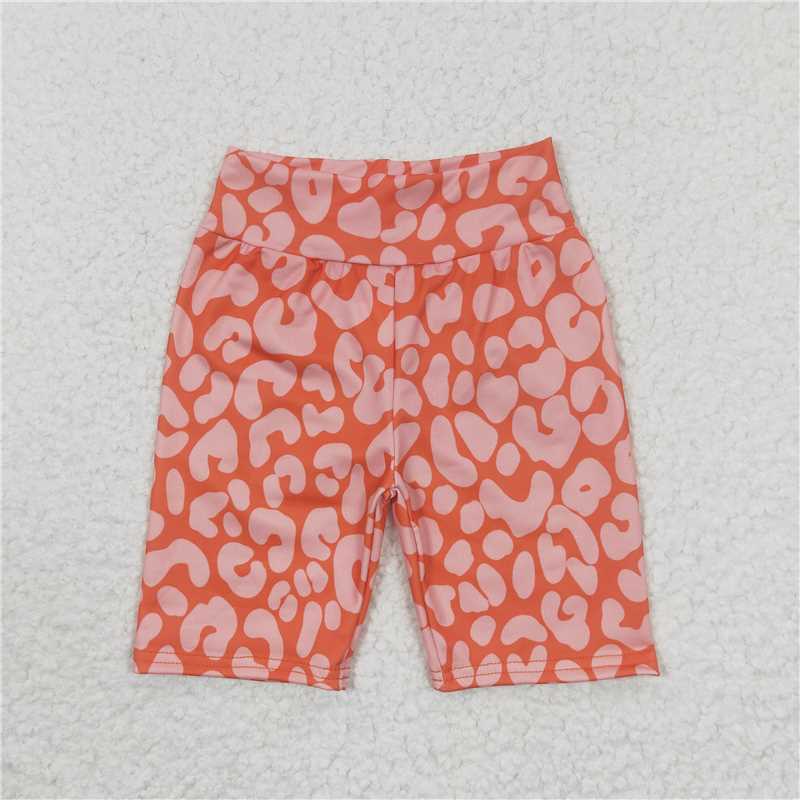 SS0035 Baby Kids Girls Biking leopard Summer Shorts