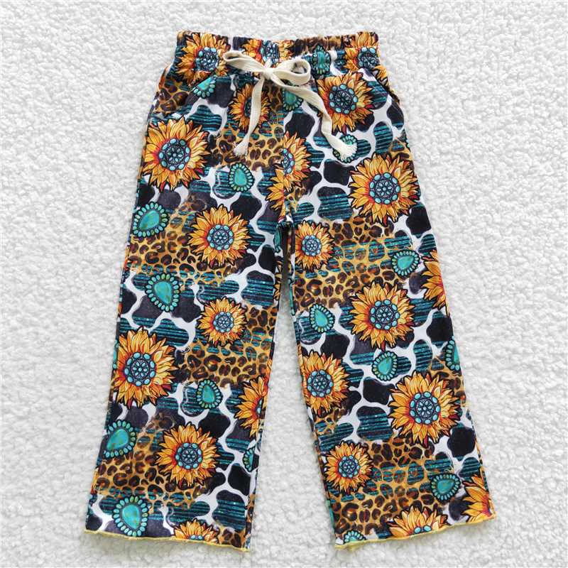 P0138 Baby Girls Western Elastic Bottom Pants