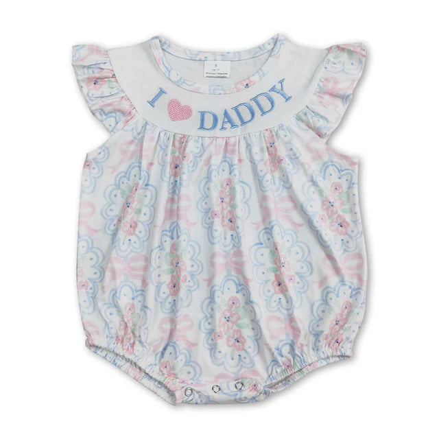 RTS SiblingI love daddy plaid tunic shorts father's girls outfits and romper