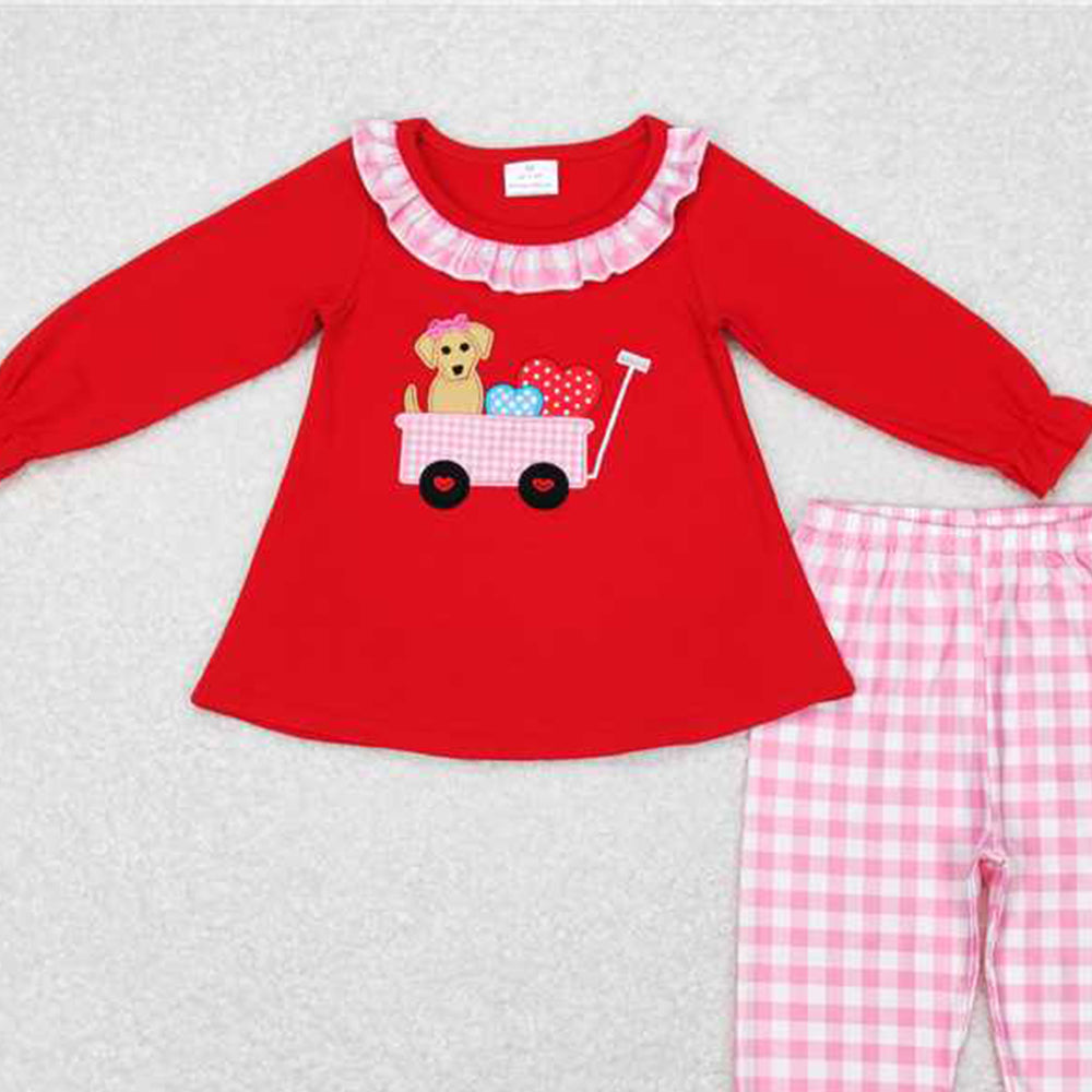GLP0900 RTS NO MOQ Valentines Dog Hearts Tractor Matching Set