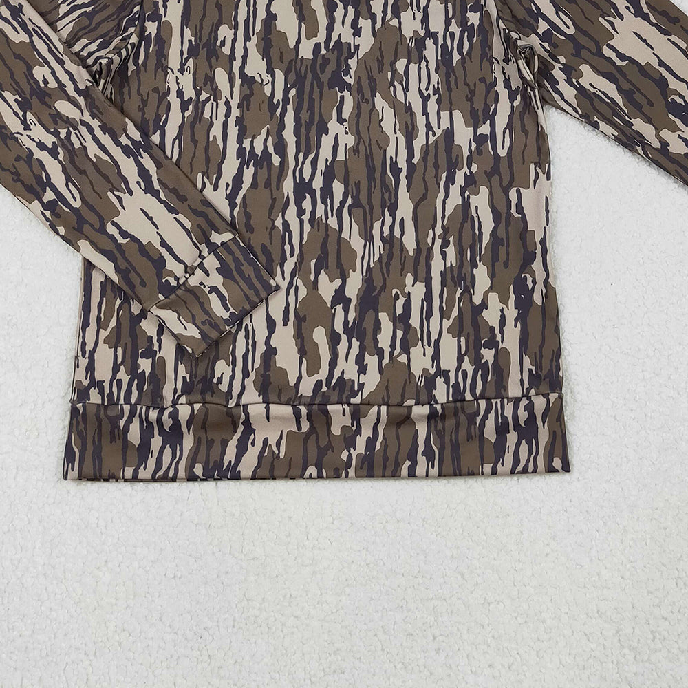 10.10 RTS NO MOQ (In stock)GT1123 Adult Women Olive Camo Long Sleeves Yoga Active Tee Shirts Top
