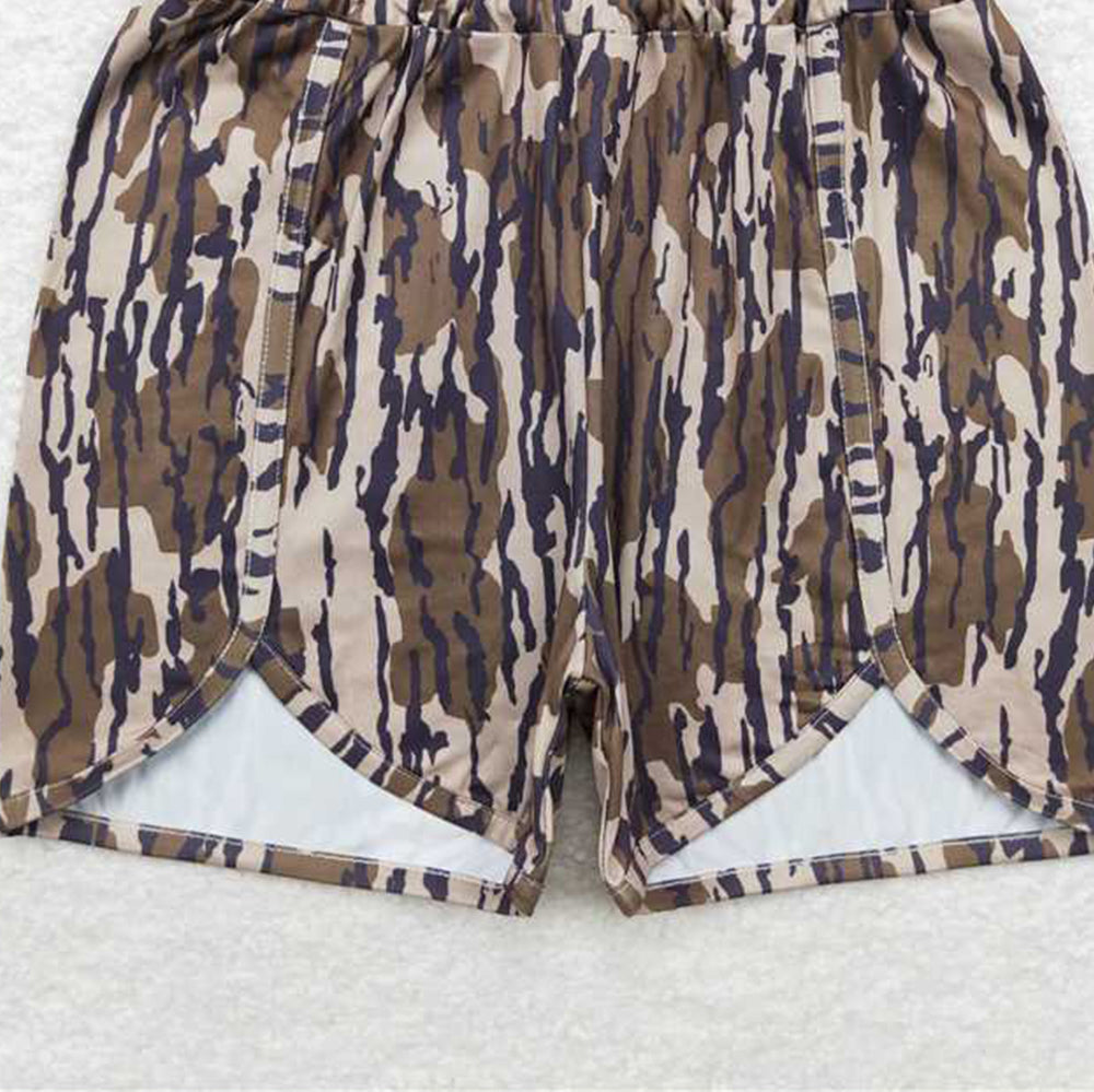 USA Shop (in stock) SS0362 RTS NO MOQ Bottomland camo adult women summer shorts