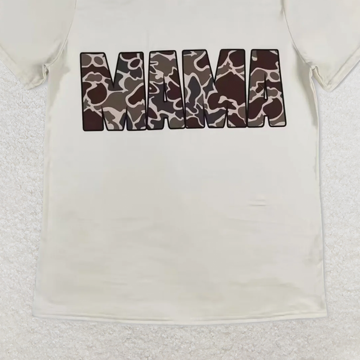GT0662 RTS NO MOQ Adult Women's Summer Tops Adult Women Mama Camo Short Sleeve Tee Shirts Tops