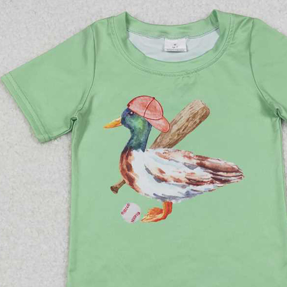 5.19 BT0611 RTS NO MOQ Short sleeves duck baseball boys shirt