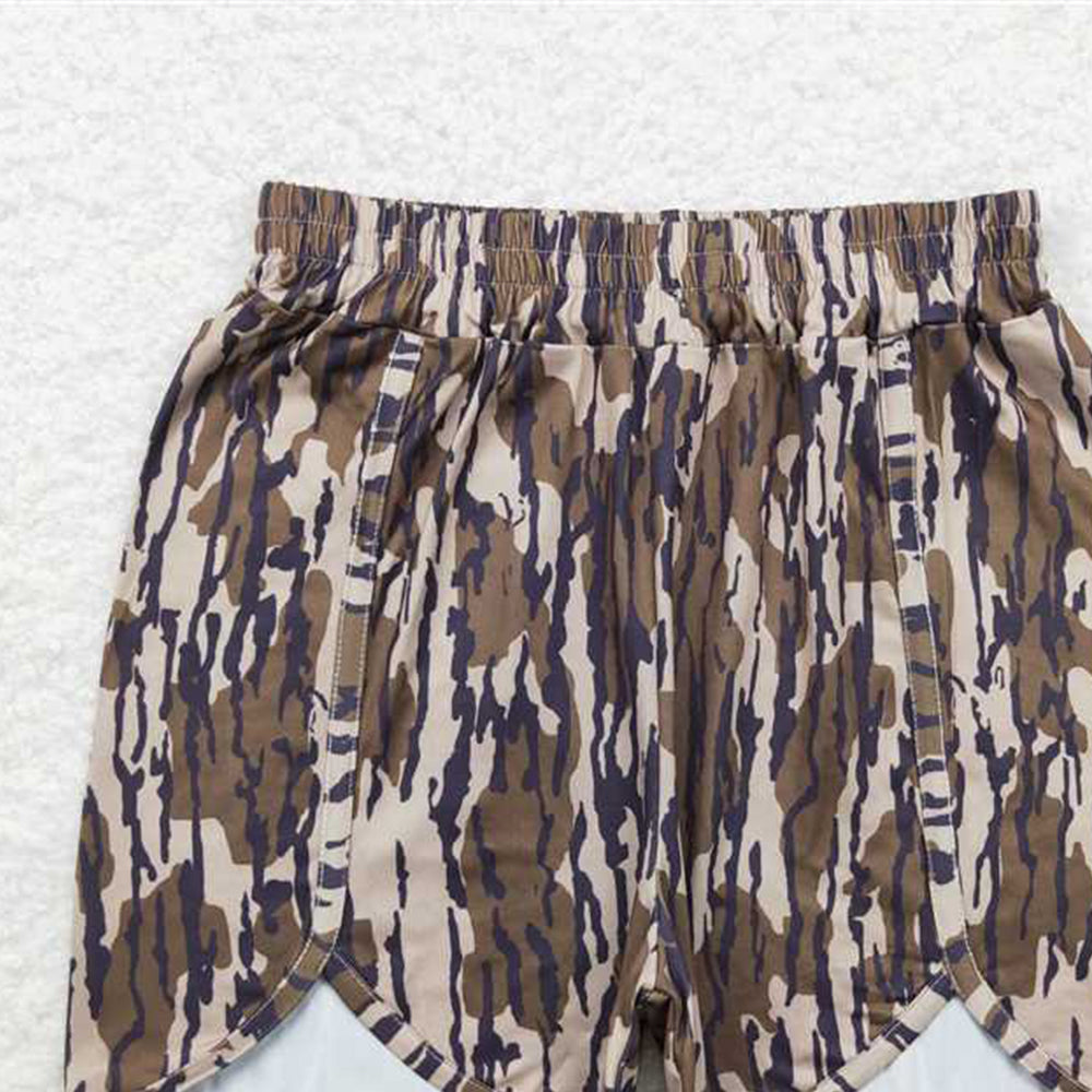 USA Shop (in stock) SS0362 RTS NO MOQ Bottomland camo adult women summer shorts