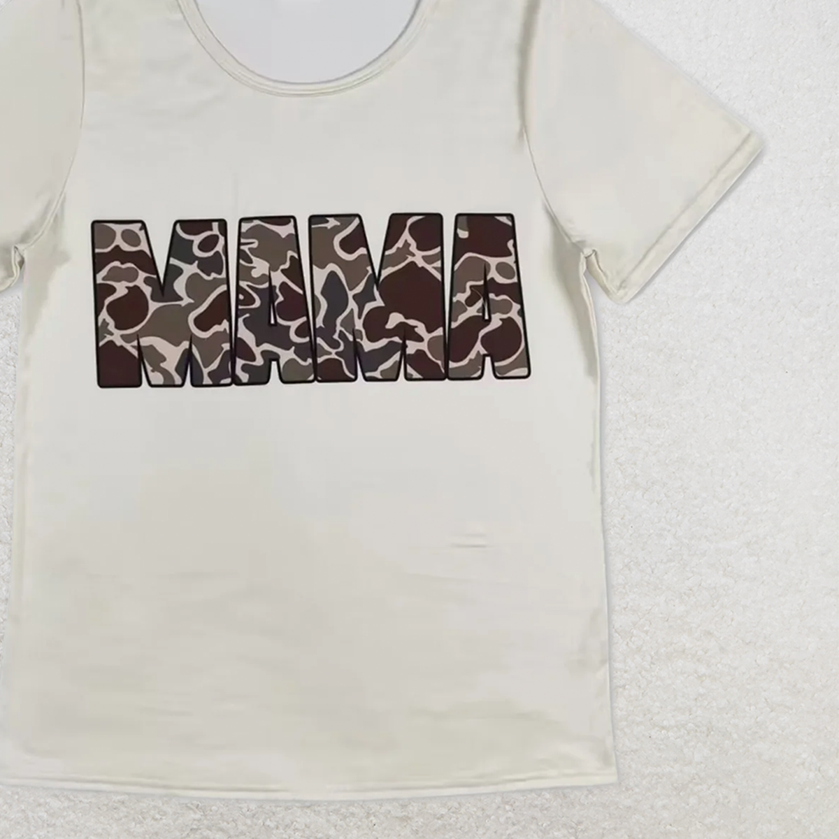 GT0662 RTS NO MOQ Adult Women's Summer Tops Adult Women Mama Camo Short Sleeve Tee Shirts Tops