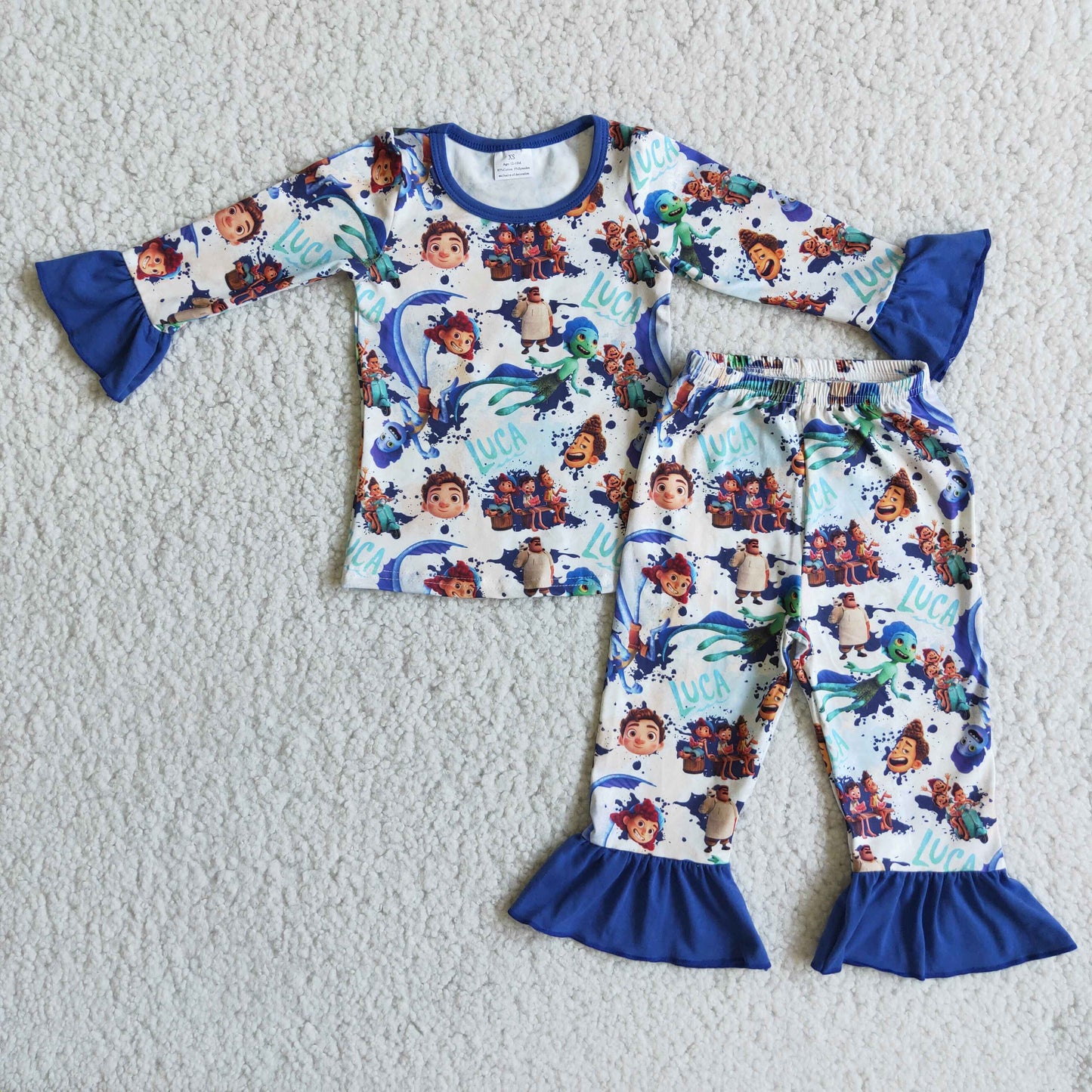 6 A16-18Cute girl pajamas sea fall winter sleepwear