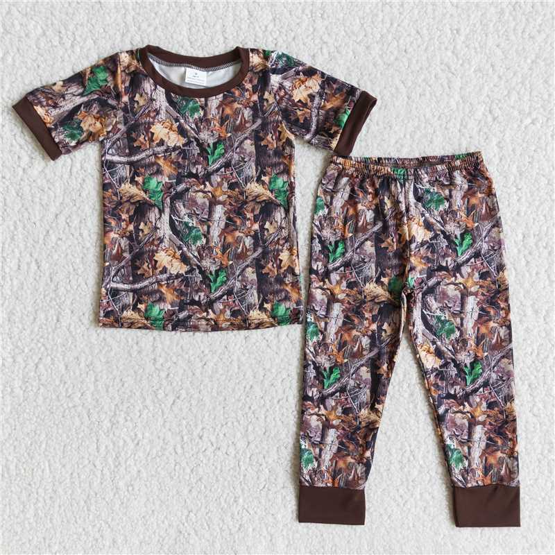 Baby Boys Pocket Short Sleeve Top Camouflage Pants Set