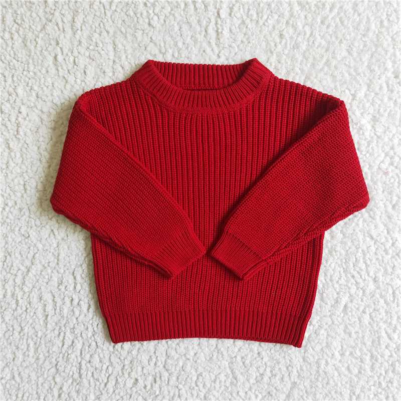 GT0032 Red cotton winter sweater