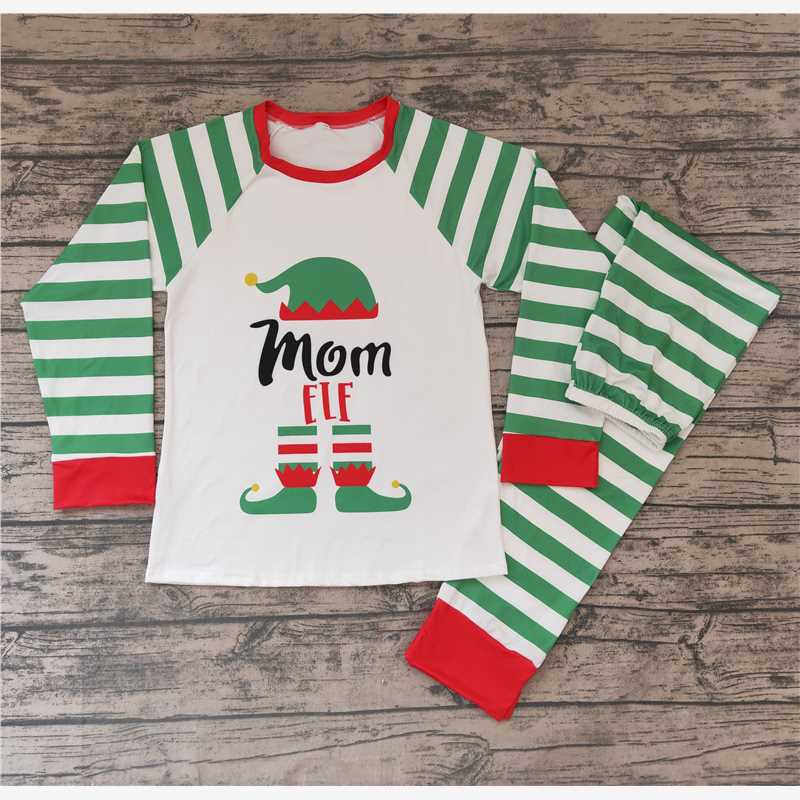 GLP0174 Adult Christmas cartoon color family pajamas clothing sets