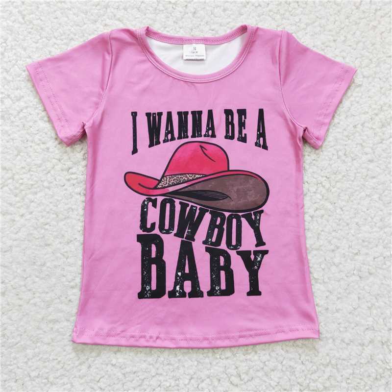 GT0107 Girls Cowboy Baby Western shirts tops