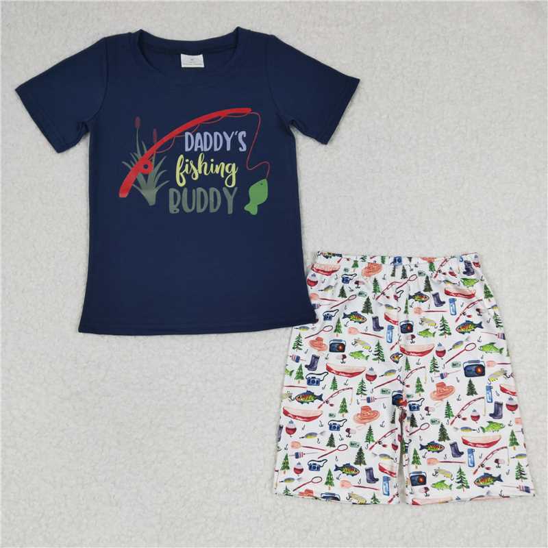 BSSO0152 Baby Boys Summer Fishing Shorts Sets