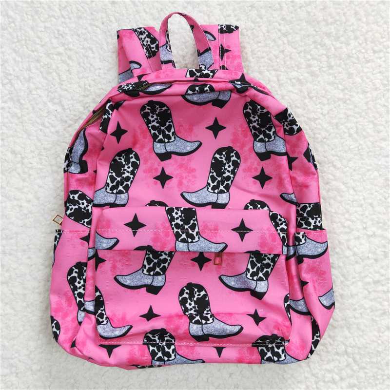 USA Shop (in stock)BA0037 Baby Kids Children Western Boots Prints Back Bags