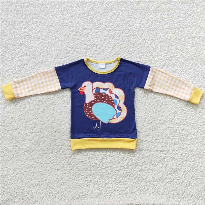 BT0244 Baby Kids Thanksgiving Turkey Tee Shirts Tops